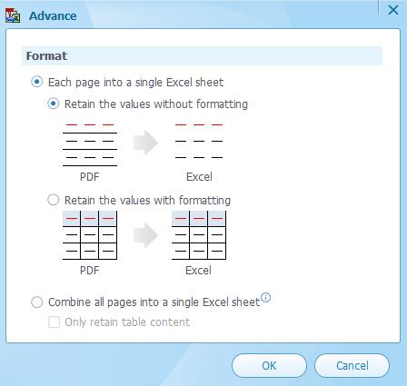 PDF in excel