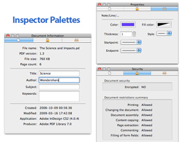 Inspector Palettes
